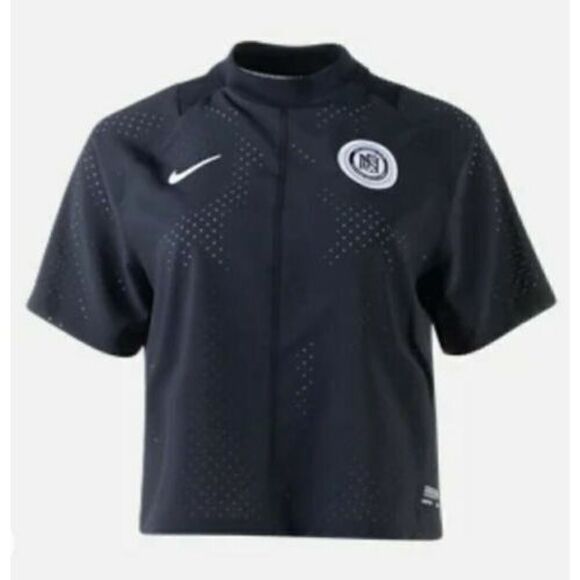 NIKE Women's F.C. Cropped Football / Soccer Shirt NWT Black SIZE: Large - Picture 1 of 9